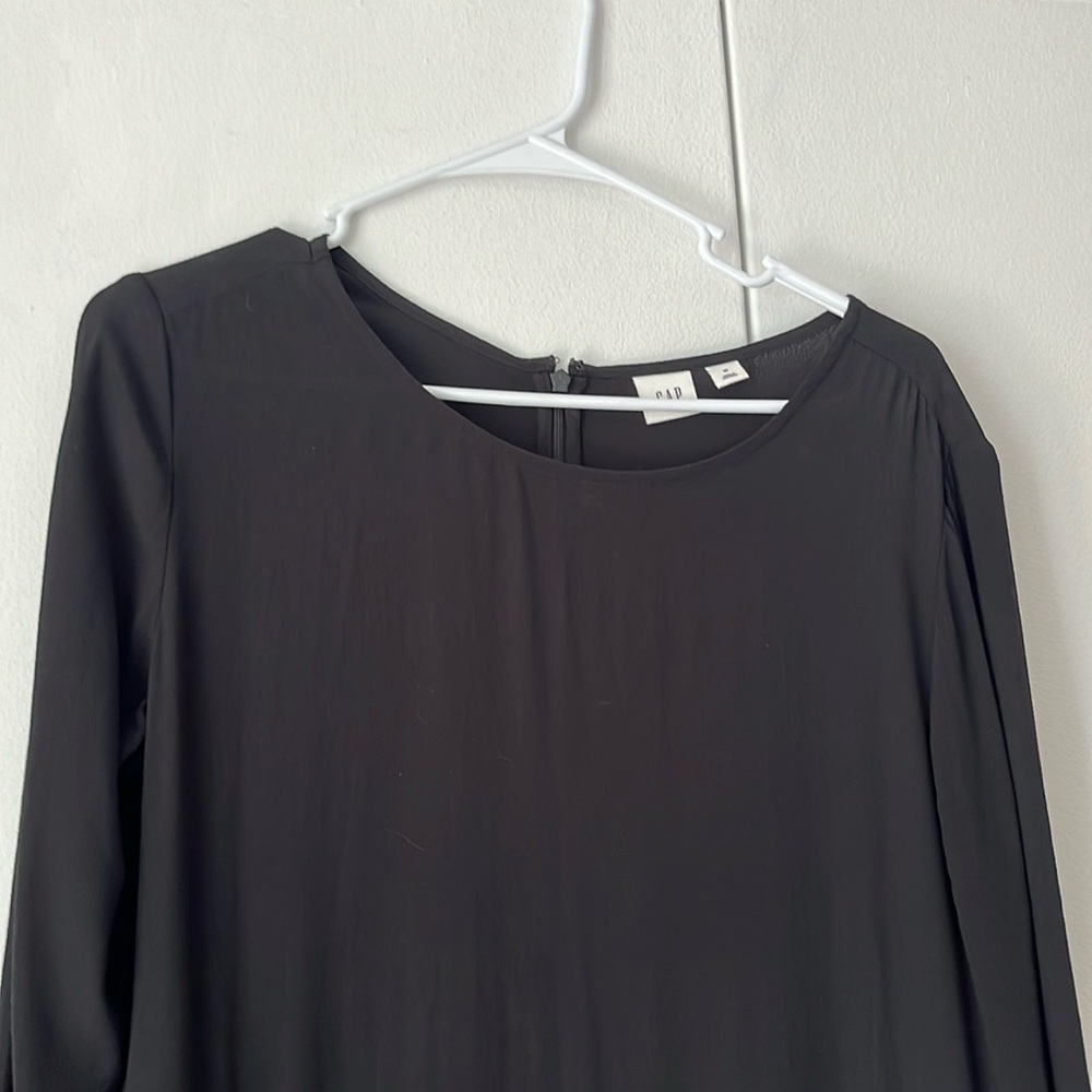 Long Sleeve Swing Dress True Black